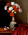 Kirk Richards Canvas Paintings - Carnations and Chocolates